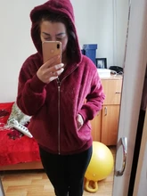 DIHOPE-abrigo de piel sintética con capucha para mujer, chaqueta de piel sintética ajustada, de cintura alta, color negro, rojo y rosa, Abrigos de piel de conejo falso, novedad de 2020