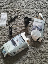 Soporte de teléfono móvil telescópico plegable para coche, espejo retrovisor de 360 grados de rotación, soporte a presión para asiento delantero