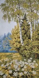 Flowers on the edge (35x70) in a single frame 
Flowers on the edge (35x70) in a single frame