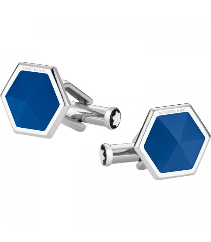MONTBLANC CUFFLINKS SARTORIAL AGATE BLUE 118600 | Украшения и аксессуары