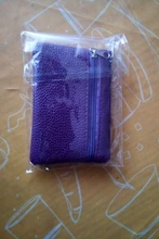 Cartera pequeña de cuero para hombre y mujer, monedero multifuncional con cremallera de cuero, tarjetero, monedero # L20