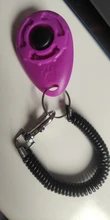 1 pieza Gato perro Clicker plástico nuevo perros haga clic en entrenador ayuda también Correa de muñeca ajustable Cadena de llaves sonoras perro suministros