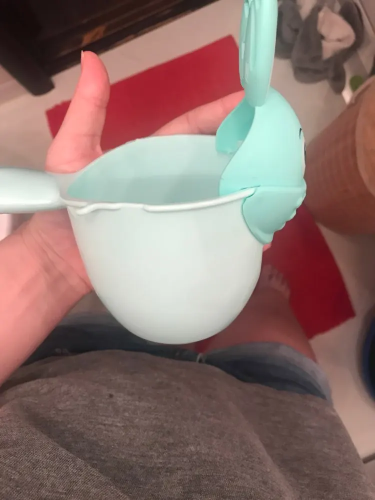 newborn child shower shampoo cup shampoo cap baby
