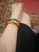 Pulseras bisexuales trenzadas para hombres y mujeres, pulseras trenzadas del orgullo de los homosexuales, del arco iris de Nepal, joyería de amistad