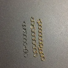 50 unids/lote 50mm 70mm 5x4mm collar Cadena de extensión pulsera a granel extensor de cola de cadenas extendidas para DIY joyería hacer hallazgos