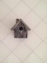 Nido de ave de madera pájaro colgante casa jaula de pájaros de madera Natural lugar de descanso Casa de pájaros al aire libre montada en la pared caja de madera