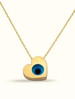 Heart Figured Evil Eye multi-Stone Gold Necklace 02-350-K1291
Heart Figured Evil Eye multi-Stone Gold Necklace 02-350-K1291
