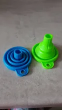 Embudo plegable de silicona para el hogar, embudo plegable portátil, dispensador de líquido telescópico para el hogar, 2 uds.