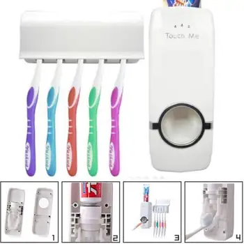 

Dispenser toothpaste dispenser bathroom toothbrush holder (5 seats maximum) dispenser toothpaste without batteries