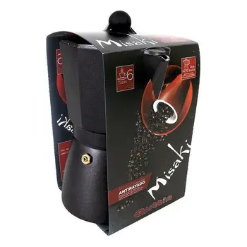 Italian Coffee Pot Quttin Misaki (6 Cups) Black 
Italian Coffee Pot Quttin Misaki (6 Cups) Black