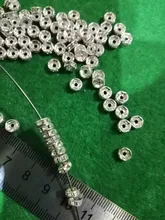 Espaciadores de diamantes de imitación, cuentas de cristal checo para fabricación de joyas, pulsera, collar, abalorios, accesorios, 4/6/8/10mm, 100 Uds.