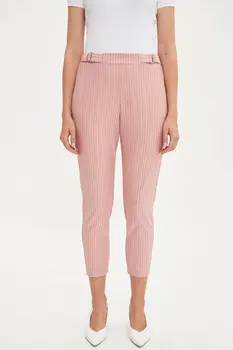 DeFacto Woman Trousers Slim Pencil Pants Women Grey Pink Striped Capri Pants Women Stylish Bottoms-K2565AZ19SP 
DeFacto Woman Trousers Slim Pencil Pants Women Grey Pink Striped Capri Pants Women Stylish Bottoms-K2565AZ19SP