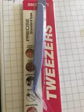 Nuevo color púrpura pinzas de acero inoxidable recto de extensión de pestañas postizas pinzas tenazas señaló Clip arte del clavo de la herramienta