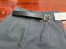 Pantalones cortos de cintura alta para mujer, Shorts femeninos de corte en A, de pierna ancha, estilo coreano, informales, con cinturón, nuevos, 2021