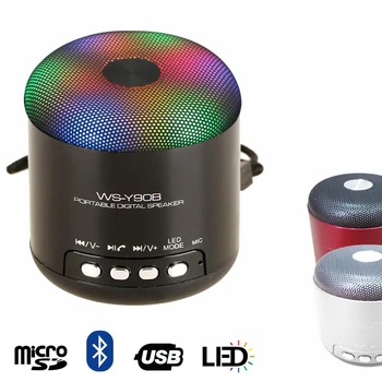 Mini Wireless bluetooth speaker with LED light USB connection for pendrive, SD card, FM radio to play control call
Mini Wireless bluetooth speaker with LED light USB connection for pendrive, SD card, FM radio to play control call