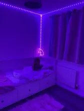 Tiras de Luces LED flexibles, resistentes al agua, RGB 5050, CC de 12V, Control por Bluetooth, Luces inteligentes para habitación, cocina, TV y jardín