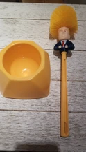 Set de cepillos para inodoro, Set de accesorios de limpieza de baño con escobillas originales de papel higiénico, Donald Trump