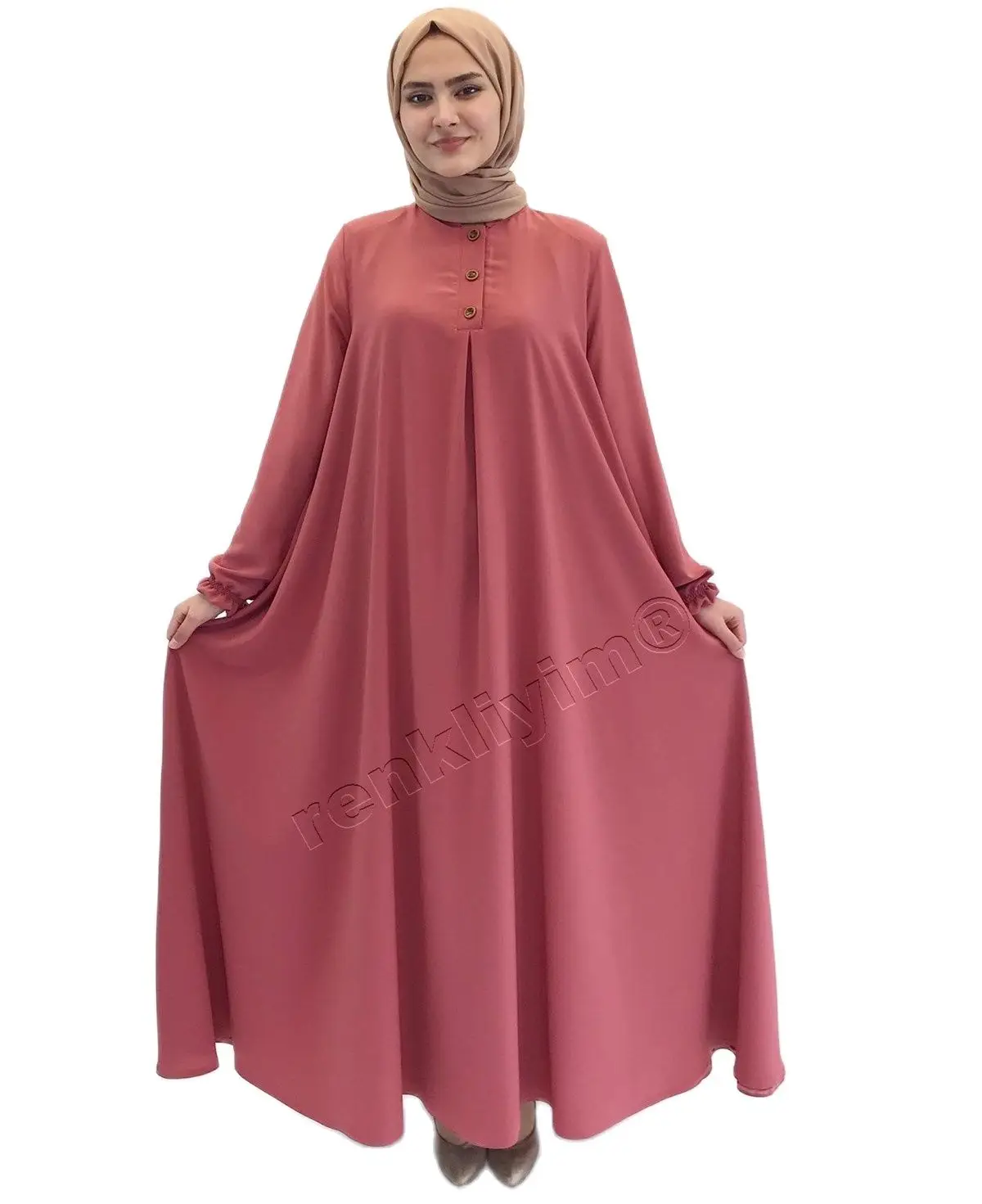 Soft crepe fabric long sleeve crew neck button extra large cut 145 CM 2021 summer season MAULANA MODEL Muslim kadınlar elbis
Soft crepe fabric long sleeve crew neck button extra large cut 145 CM 2021 summer season MAULANA MODEL Muslim kadınlar elbis