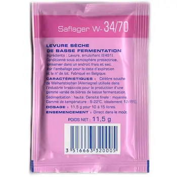 Yeast Beer SAFLAGER W-34/70 Fermentis 11,5 gram beer fruit and flower fragrance and delicate taste
Yeast Beer SAFLAGER W-34/70 Fermentis 11,5 gram beer fruit and flower fragrance and delicate taste