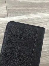 Tarjetero de cuero para hombre y mujer, billetera plegable para tarjetas de identificación y de crédito, cubierta de viaje para pasaporte de negocios Vintage