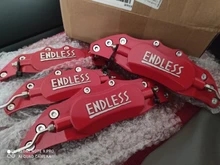 4 Uds frente pinza de freno trasero cubre 3D de aluminio de estilo de coche Universal de Metal Kit de cubierta de calibre de la rueda de modificación, Decoración