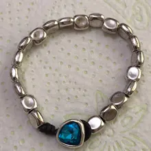 Anslow-pulsera de cristal rosa y azul para mujer, nuevo diseño hecho a mano, cuerda de envoltura, cuentas, regalo, joyería para mujer, LOW0735LB