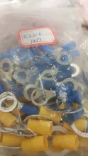 10-100 unids/set RV2 terminales aisladas de anillo azul Cable Conectores eléctricos de crimpado 16-14 AWG Kit M3/M4/M5/M6/M8