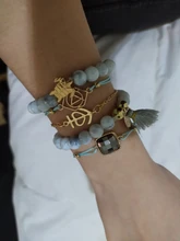 DIEZI, envío directo, diferentes estilos, elefante, árbol de la vida, borla, cadena, brazalete, conjuntos para mujeres, pulseras con cuentas, brazaletes, joyería