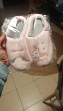 Zapatillas de unicornio de invierno para niños pequeños, chanclas de niña, zapatos de interior de algodón, pantuflas cálidas y esponjosas