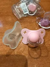 Chupete de silicona para bebé con tapa y forma de mariposa, tetina redonda y plana, para dormir, suministros para morder masticar