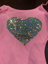 Ropa de playa con corazón de lentejuelas para niños, bañador de una pieza, Monokini, 2020