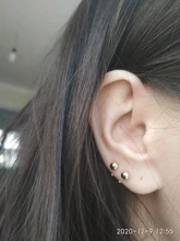 Pendientes pequeños de plata de ley S925 para mujer, con forma de hueso del oído, orejera hipoalergénica sencilla, con personalidad