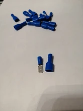 Conector de Cable de crimpado de pala aislada, Kit de Terminal macho hembra de 100mm, 16-14 AWG, 22-16AWG, 12-10AWG, 6,3 Uds.