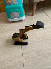 2,4G RC excavadora eléctrica Mini buldózer con Control remoto 1:24 Aleación de plástico de ingeniería de camión y coche volquete grúa vehículo juguete para niño