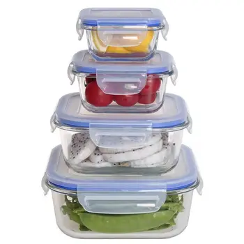 Set 4 square fiambreras in glass, 4 different sizes, suitable for microwave, dishwasher, freezer, oven, THULOS
Set 4 square fiambreras in glass, 4 different sizes, suitable for microwave, dishwasher, freezer, oven, THULOS