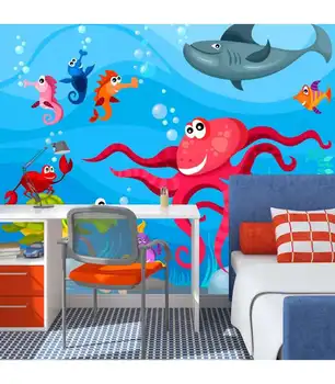 Wall mural-octopus and shark
Wall mural-octopus and shark