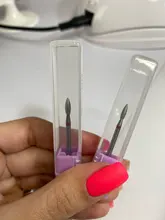 Brocas de diamante en forma de llama, herramienta de precisión, broca de pedicura, 1 Uds.