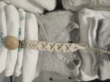 Chupete de ganchillo sencillo Vintage para bebé, Clip de borla de algodón para bebé, cadena de chupete para recién nacido, chupete para la dentición, Clips para chupetes hechos a mano