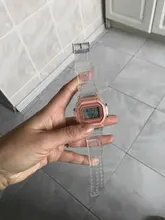 Reloj deportivo Digital para hombre y mujer, cronógrafo de pulsera transparente, informal, dorado, regalo para amantes, para niños y mujeres