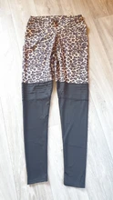 Mallas Push Up de malla para mujer, Leggings de cintura alta, Sexy, con estampado de leopardo, transpirables, hasta el tobillo