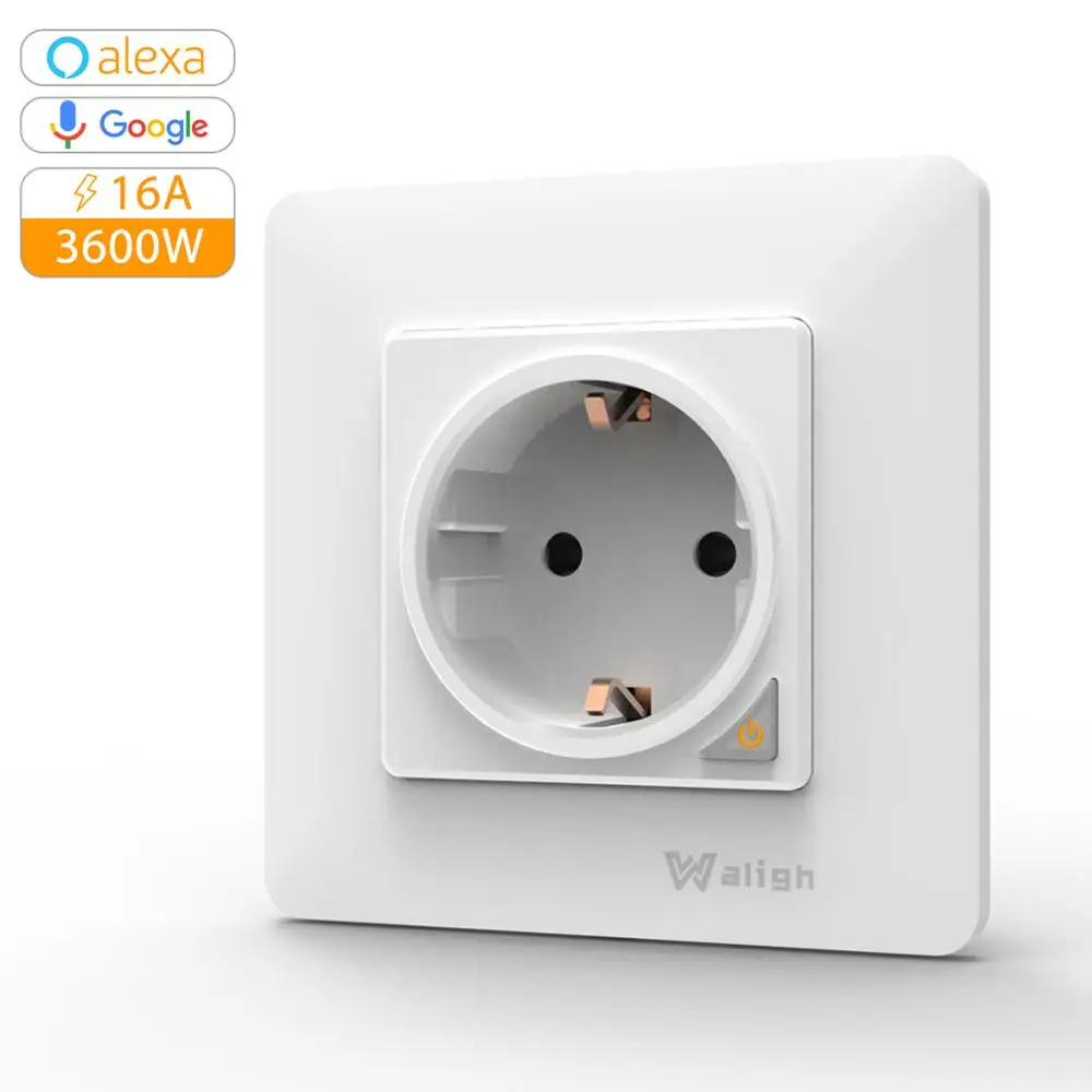 Time switch wifi socket flush-mounted, 16A Waligh eSocket overvoltage protection, compatible with Alexa, Google Home and Siri, u
Time switch wifi socket flush-mounted, 16A Waligh eSocket overvoltage protection, compatible with Alexa, Google Home and Siri, u