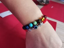 Tortuga elefante mano de Hamsa maldito azul ojo colgante de cuentas de vidrio rojo de la suerte cuerda trenzada pulsera de cadena para las mujeres los hombres con buena suerte