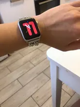 Correa de acero inoxidable para Apple Watch SE 6 5 4, banda de 40mm y 44mm, pulsera de eslabones de Metal para iwatch Series 1, 2, 3, 42mm y 38mm