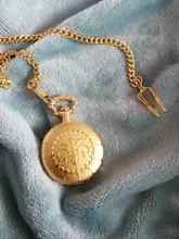 Reloj de bolsillo de cuarzo Steampunk para hombre y mujer, accesorio de lujo, redondo, dorado, con cadena FOB, Vintage, Anime, Cosplay, regalos