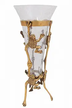 Vase "frogs" with glass 
Vase "frogs" with glass