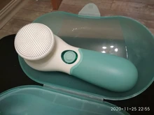 Cepillo eléctrico de silicona para limpieza Facial, cepillo limpiador de poros faciales, masajeador con Estuche De Viaje