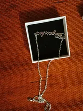 Collar con nombre personalizado para hombre y mujer, gargantilla de corazón con letras de acero inoxidable, colgante plateado, placa con nombre personalizada