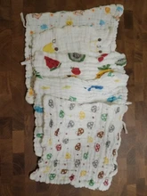 5 unids/lote bebé Pañuelo cuadrado diseño de frutas toalla 28x28cm muselina de algodón bebé Toalla de cara paño de limpieza