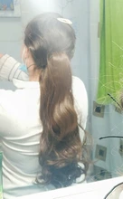 Extensiones de cola de caballo, Clip de garra con cordón, cola de cerdo falsa de 22 pulgadas, cabello sintético rizado ondulado, cola de caballo acoplada