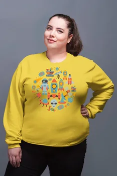 Angemiel Wear Space Pattern Yellow Women Sweatshirts
Angemiel Wear Space Pattern Yellow Women Sweatshirts